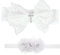 Nishine 2-Pack Taufe Weiß Neugeborene Bowknot Stirnbänder Baby Taufe Haar Bögen Headrap Kleinkind Haarband (Kreuz)