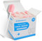 ARGOMAX Lot de 100 tampons buccaux jetables en papier, emballés individuellement et inodores pour le nettoyage de la bouche et des gencives, en forme de dents de scie, rose.