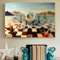 Kunstwerk Salvador Dali Surrealismus Schach auf Meer Leinwanddrucke Gemälde an der Wand Kunst abstrakte seltsame Poster Bild Heimdekoration 80 x 120 cm (32 x 47 Zoll) rahmenlos