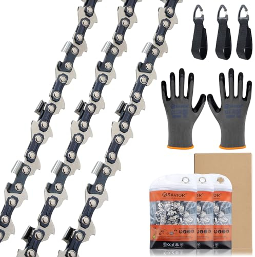 Savior 3 x 40 cm, 3/8 LP 1,3 mm, 57 maglie, bracci di ritegno compatibili con titanio, Dolmar, ECHO, Black & Decker, Ferrex, Oregon e altri 91P057X