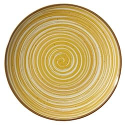 METRO Professional, Plato Para Postres de Cerámica Madleen 20 cm, Diseño Amarillo, Apilable