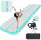 PPXIA Gymnastics Mat Inflatable Tumbling Mat 3M/4M/5M/6M Tumble Track, Air Gym Track with Electric Air Pump for Home Use/Cheerleading (Green, 5 * 1 * 0.1M)