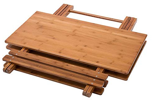 Tragbarer Picknicktisch, klappbarer einfacher Bambustisch für den Haushalt, Arbeitstisch, tragbarer quadratischer Massivholztisch für das Kochen im Freien, Festival, Strand, Heimgebrauch (Größe: 91,5
