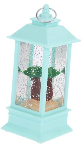 FUNOMOCYA Kristalllampenornamente beleuchtete Laterne Sommer-Wasserlaterne Laternen basteln lampion Laterne Lampe Laternenlicht Batteriebetriebene Laterne mit Meeresmotiv tragbar