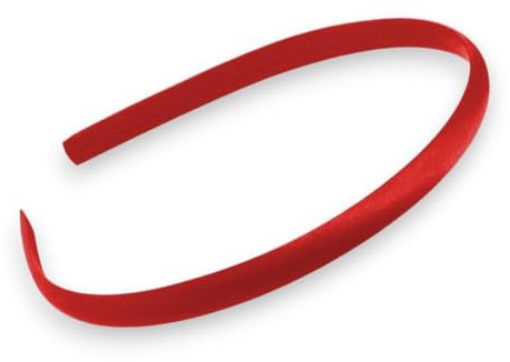 Generic Haarreif, dünn, mit Satin überzogen, einfarbig, Schulfarben, 1 cm, Rot