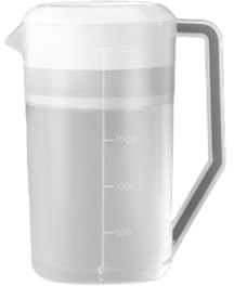 Dinglong 2.5-5L Pichet D' Eau Froide Grande Capacité en Plastique Carafe à eau en plastiqueavec Couvercle Échelle Pour le jus chaud, le thé, les boissons, le lait - Vert