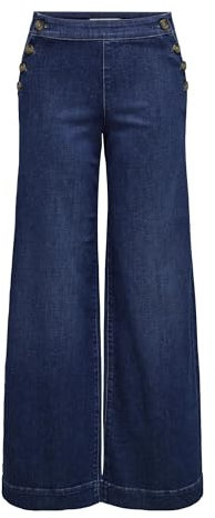 ONLY Female Jeans mit weitem Bein ONLMADISON Hohe Taille Weiter Beinschnitt Jeans