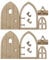 Ieron 2 set of Fairy Door Craft Kit, Wooden Fairy Door, Mini Wooden Fairy Doors for Garden Home Party Decoration