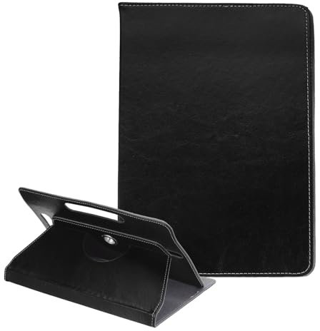 sourcing map Universal 10.1 Inch Tablet Case, PU Leather 360 Degree Rotatable Protective Cover Case for 10.1-10.5 Inch Tablet, Black