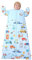 Chilsuessy Winter 2.5 Tog Kinder Schlafsack mit abnehmbaren Ärmeln Baby Schlafsack Bio Baumwolle Ganzjahres Schlafsack für Jungen und Mädchen Warm, 2.5 Tog/Bunter Bus, XL (130-150 cm)