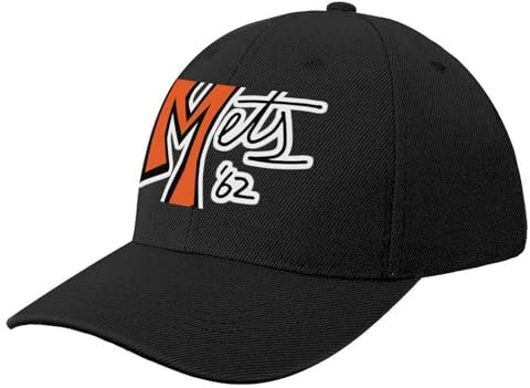 CIZIEOE Baseballmütze Basecap Mets '62 All Black (NY Mets) Baseball Cap Mütze Basecap Golf Streetwear Mütze Strand Damen Caps Herren