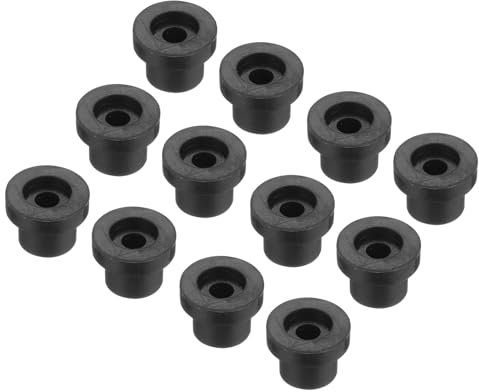 sourcing map 20Pcs T Shape Rubber Grommet Mount Dia 5.5mm ID 2mm H 6mm Black Seal Protection Cable Grommets Flexible for Cable Pipe