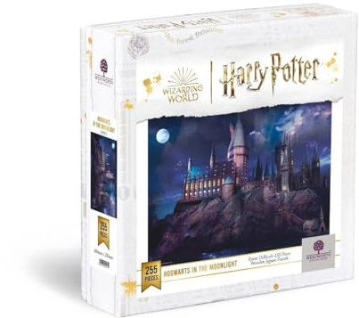 Wentworth Jigsaw Puzzle - Harry Potter Puzzles - Official Licensing Partner - Hogwarts in the Moonlight – 250 Pieces - For Adults - Shaped Puzzle Pieces & Themed Whimsies - Great for a Gift