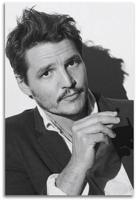 DAPANGGE Pedro Pascal Dekoratives Poster auf Leinwand, Dekoration, Druck, Ölgemälde, Rap-Stern, Wohnzimmer, Heimdekoration, 30 x 45 cm, ungerahmt, 16