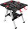Excel 2-in-1 Folding Portable Workbench & Sawhorse Folding Work Table Clamping System with Adjustable Height Flip-Top, Versatile Workbench, Perfect for Workshop and DIY Tasks