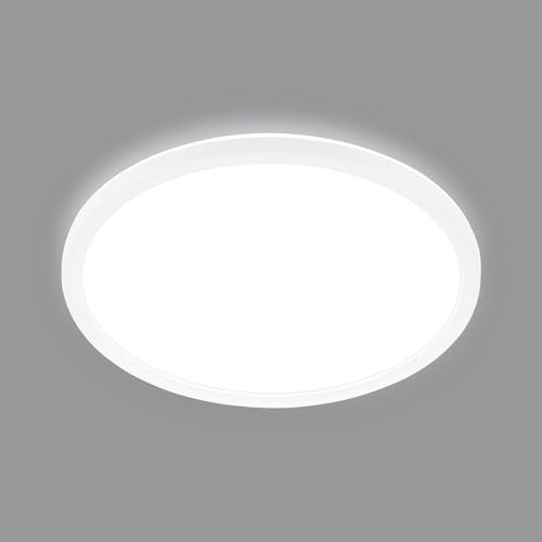 Briloner - EEK A Plafonnier LED Efficient avec 11W à 2400lm, env. 50.000h de lumière, plat, lumière indirecte, lampe LED, lampe de salon, panneau LED, lampe de cuisine, 29x3 cm, blanc
