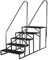 5 Stufen Trittstufe mit 2 Griff, RV Trittleiter|Poolleitern|Stufen im Freien Haustiertreppe, Standtreppe Hocker Kinder aus Stahl Max 300kg, Haushaltsleiter für Spa/Hof/Mobile Home (5 Stufen)
