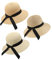 Zylioo Lot de 2 à 3 chapeaux de paille XXL surdimensionnés pour femmes - Chapeau de plage à large bord pour grandes têtes, chapeaux de voyage UPF avec sangle, Kaki-beige-mélange beige, TailleXL