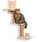 LitaiL Wandkratzbaum für Katzen bis 20 KG, DREI stöckig, 80cm hoch, Kratzbaum Wandmontage aus Massivholz, Kletterwand Katze mit 3 Plattformen, Katzen wandelemente