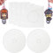 6 Stück Bügelperlen Platten 5mm,Bügelperlen Vorlagen 4 Quadrat und 2 Runde,Kunststoff Bügelperlen Schablonen Transparent,Stiftplatten für Bügelperlen,Pädagogisches Spielzeug