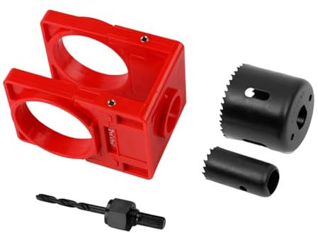 Lock Installation Kit with Guide Template for Wood Doors