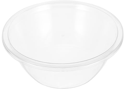 LOLIPPYY Bol Profond Transparent Avec Couvercle Anti-éclaboussures Grand Format En Pet Résistant, Bol Mélangeur Multifonction Pour Pâte Et Légumes, La Cuisine Familiale Polyvalente