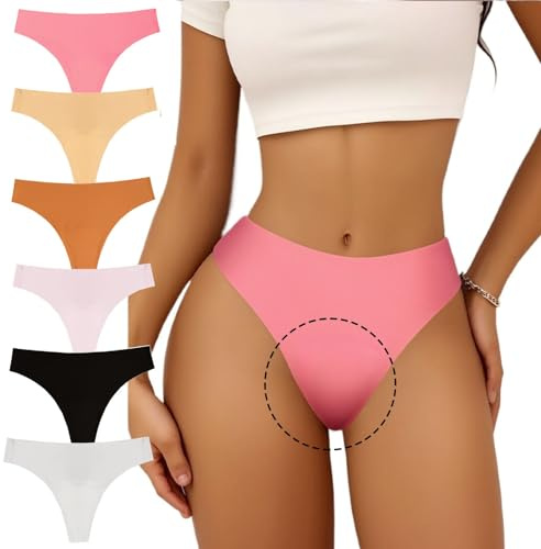 WKZSXXMJ 6 Stück Camel Toe Cover String Concealer Unterwäsche Unsichtbare, Nahtlose Trainingshose für das Fitnessstudio Unsichtbare String-Slipeinlagen Weich und Bequem