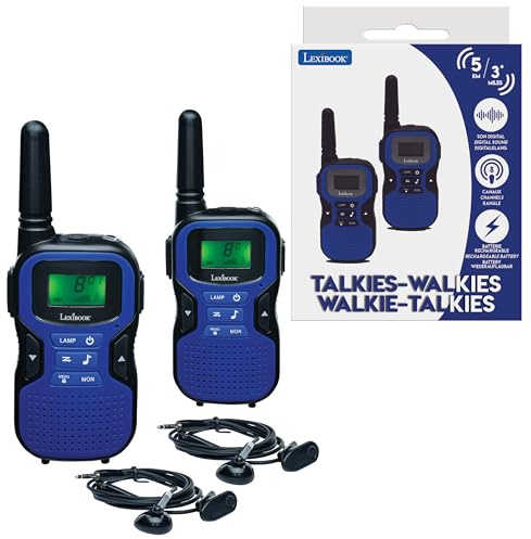 Lexibook, Walkie-Talkies, TW60LXB | Bis zu 5km Reichweite, Blau/Schwarz