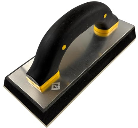 CCA Soft-Grip Grout Float, Density Foam Pad on Aluminium Plate 100 x 240mm | Apply grout smoothly into tile joints with a cushioned ergonomic handle that helps reduce hand fatigue.