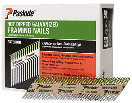 Paslode 650381 Round Head 2-Inch by 0.113-Inch by 30 Degree Paper Tape Collated Ring Shank Hot Dipped Galvanized Framing Nail, 2,000 per Box by Paslode
