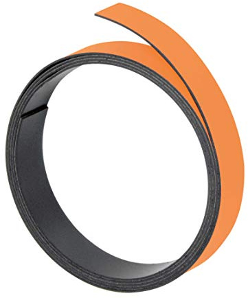 Franken GmbH M805 05 - Magnetband, 100 cm x 20 mm, Stärke: 1 mm, orange
