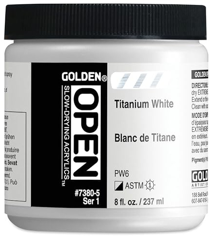 Golden OPEN Acrylic Color - 8 oz. Jar - Titanium White