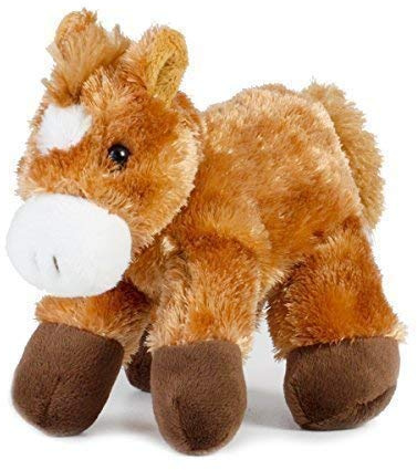 Energie Bär® Pferd “Jollyhopp | Stofftier Pferd aus Plüsch mit energetischer / harmonisierender Wirkung zum kuscheln | ab 3 Monaten (21cm, braun/weis)