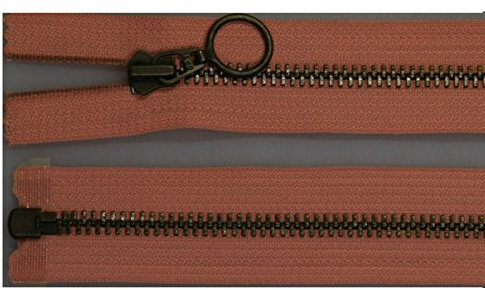 Opti Reißverschluss Metall teilbar Ringgriff 90 cm lachs