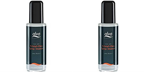 (2er BUNDLE) | Alva for Him Kristall Deo Spray Intensiv 75 ml | 75ml - Alva
