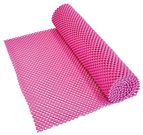 Aidapt Non Slip Pink Easy to Cut 150x30 cm Fabric Mat Ideal for Lining Draws, Shelves, and Work Tops