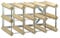 Maison & White Wood & Metal Wine Rack | 4x2 Industrial Rack | 10-12 Bottle Capacity | Champagne, Wine and Spirit Bottles | Free Standing or Wall Mounted | M&W