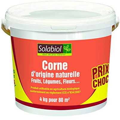 SOLABIOL Corne broyée Traditionnelle 100% - 4Kg - Libération Rapide de l’Azote - Effet progressif & Durable - Calibre très fin (0-2 mm) SOCOR4