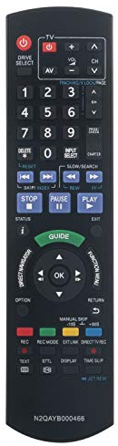 VINABTY N2QAYB000466 Ersatz Fernbedienung für Panasonic DVD Recorder N2QAYB000332 DMR-EH65 DMR-EX95 DMR-EX98 DMR-EX99 DMR-EZ49VEBK DMR-EZ45 DMR-EZ47 DMR-EZ48 DMR-EZ49 DMR-EZ49V MR-EZ49VEBK Remote
