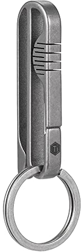 KeyUnity KM03 porte-clés en titane avec boucle de ceinture et, porte-clés amovible pour ceinture de service clip pour clés à la taille mousqueton edc