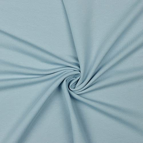 French Terry Uni Meterware Tex + GOTS zertifiziert über 50 Farben zur Auswahl Sweat (064 I Babyblau, 200 x 150cm)