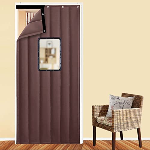 Rideau Isolant Thermique Anti Froid pour Porte de Garage, Isolant Phonique, Épaississant d'Hiver, Adapté Aux Animaux Domestiques, Convient Aux Pièces Climatisées