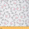 Elefanten-Polsterstoff von The Yard, niedlicher Wildtier-Dekostoff für Polster und Heim-DIY-Projekte, Cartoon-kleine Elefanten, wasserdichter Outdoor-Stoff, 1 Yard, Rosa Weiß