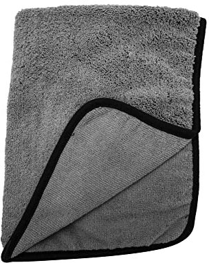 Steuber PREMIUM Mikrofasertuch grau 45 x 60cm, saugstark & fusselfrei, Oberflächen-schonendes Putztuch