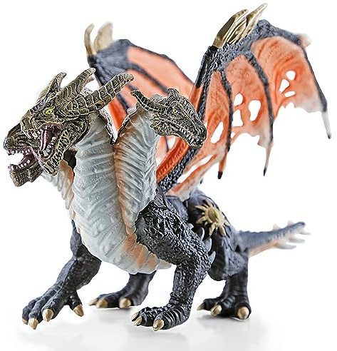RECUR Devil Dragon Action Figurine, 9 Inch Statue Dragon Toys for Boys Girls Kids, RPG Figures Miniatures for Tabletop Display & Roleplaying, Collectors Toy Age 3 +