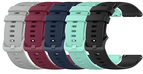 Chofit Armband kompatibel mit Polar Grit X/Grit X Pro/Vantage M/Vantage M2/Coros Apex 2 Pro, weiches Silikon, Sportarmband, 22 mm, Ersatzband, 5 Stück, 5.5-8.7 inches, Silikon