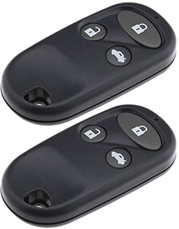 EMSea 2Pcs Remote Key Shell Replacement Compatible with Honda Civic CRV Accord Jazz etc 3 Button Remote Key Fob Case ABS Grey