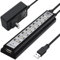 Powered USB Hub 2.0, VIENON 10-Port USB Hub USB Extender Splitterwith Individual LED Indicator Light for MacBook, PC, Laptop, Desktop Xbox, Flash Drive, HDD, Console, Printer, Camera,Keyborad, Mouse