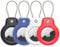 SPGUARD Compatible with Apple AirTag Secure Holder With Wire Cable,Air Tag Lock Case Keychain Key Ring Key Chain Luggage tag For Keys, Luggage & More
