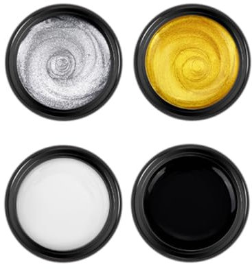 Spider Gel Kit - Nail Art Gel Polish Liner, Metallic Glitter Gold Silver Black White Silk Varnish 3D Accessories